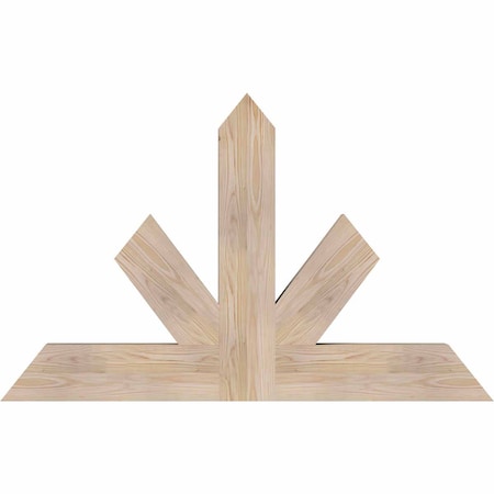 Ekena Millwork Saratoga Smooth Timber Gable Bracket, Douglas Fir, 48"W x 30"H x 3 1/2"D x 5 1/2"F, 15/12 Pitch GBW048X30X0406SAR00SDF